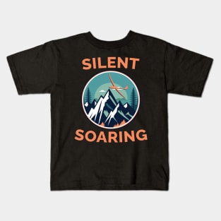 Silent Soaring Glider Pilot Pilots Kids T-Shirt